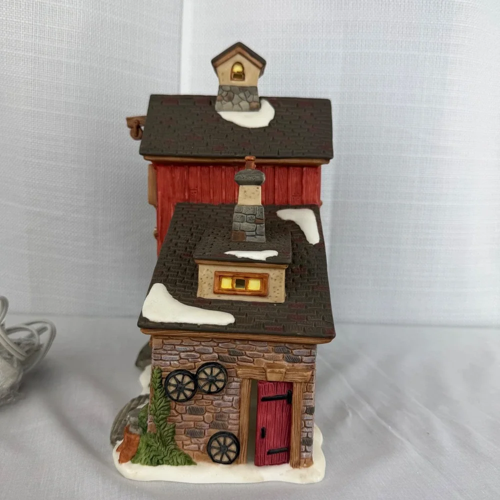 VTG Holiday Time Lighted Christmas Village Blacksmith